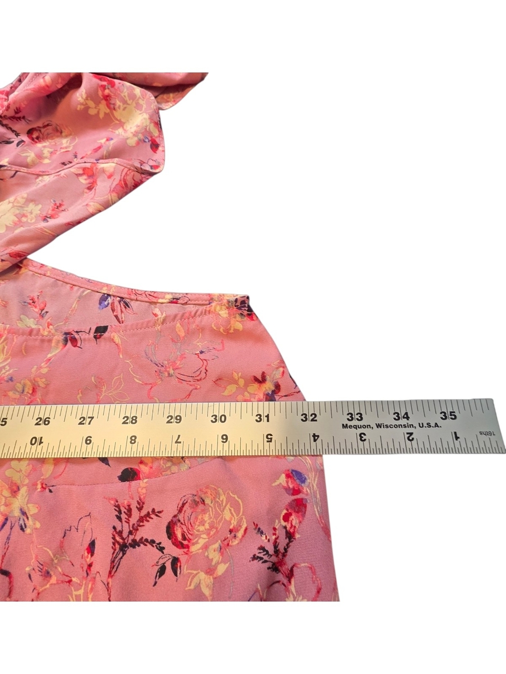 NWT Torrid Plus Size 6X 6 Dusty Rose Pink Floral Lace Up Cold Shoulder Blouse - Picture 6 of 10